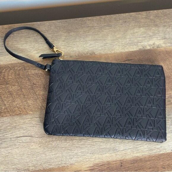 ANNE KLEIN Womens Black Wristlet Zipper Wallet Purse Clutch - Picture 8 of 8